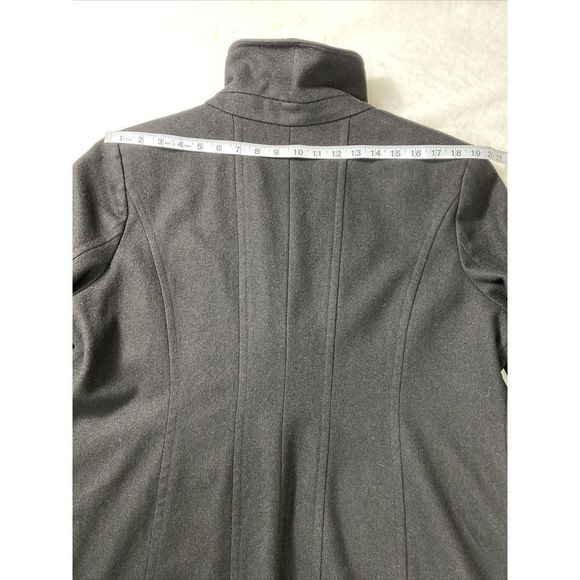 London Fog Women's Wool Blend Pea Coat Size XL Black Lined Single Button Front - Picture 7 of 9